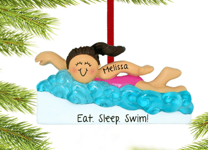 Learning to Swim Boy or Girl Personalized Ornament