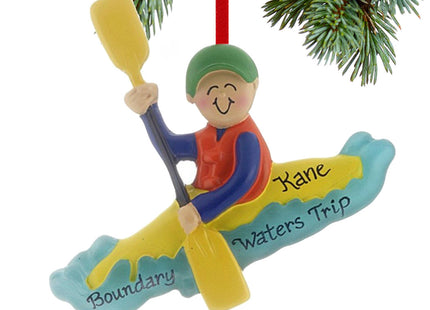 personalized personalized kayaking male christmas ornament – Christmas ornament, holiday tree decoration or gift