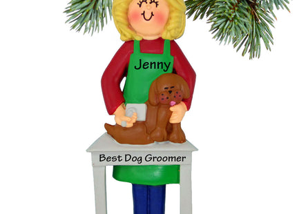 engraved personalized dog groomer christmas ornament – Christmas ornament, holiday tree decoration or gift