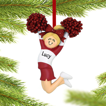 Cheerleader In Uniform Personalized Ornament