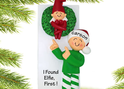 personalized personalized finding the elf christmas ornament – Christmas ornament, holiday tree decoration or gift