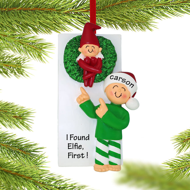 personalized personalized finding the elf christmas ornament – Christmas ornament, holiday tree decoration or gift