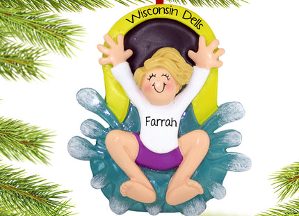 Water Slide Boy or Girl Personalized Figurine Ornament