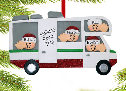 keepsake personalized rv motor home family of 4 christmas ornament – Christmas ornament, holiday tree decoration or gift