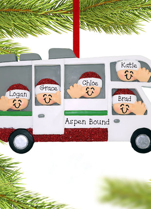 RV Motor Home Family of 5 Ornament  by ORNAMENT CENTRAL Ornament