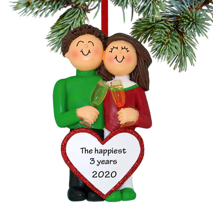Anniversary Couple Personalized Ornament