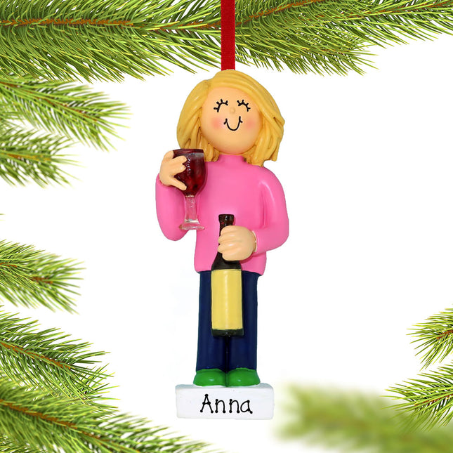 Wine Lover Personalized Ornament