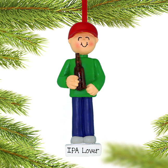 decorative personalized beer lover christmas ornament – Christmas ornament, holiday tree decoration or gift