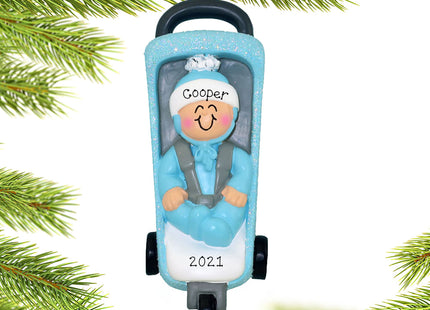 keepsake personalized baby stroller christmas ornament – Christmas ornament, holiday tree decoration or gift