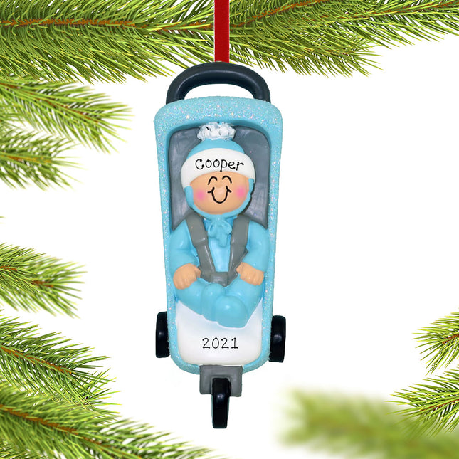 keepsake personalized baby stroller christmas ornament – Christmas ornament, holiday tree decoration or gift