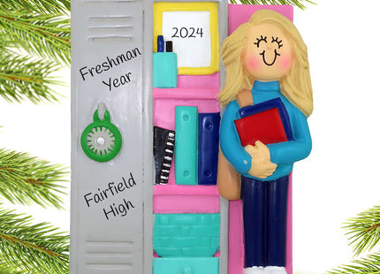 custom personalized teen at locker christmas ornament – Christmas ornament, holiday tree decoration or gift