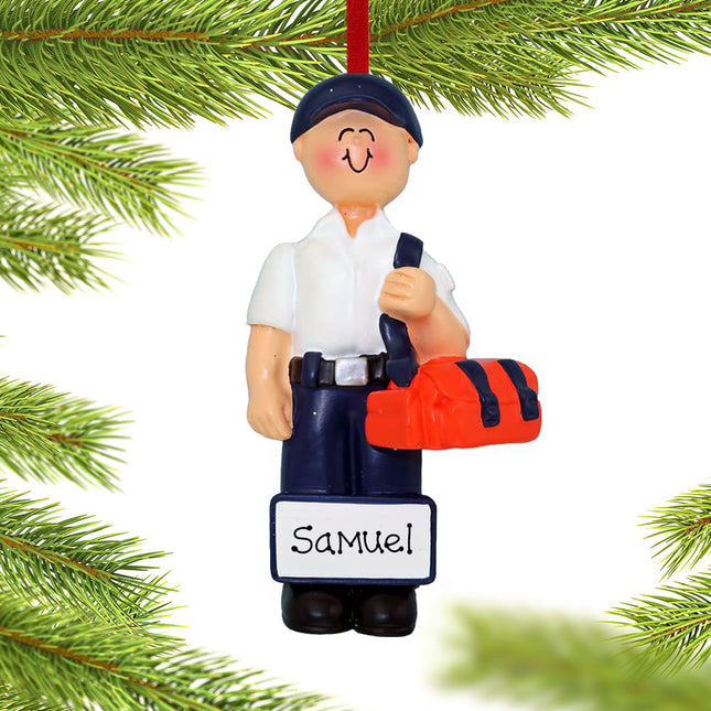 EMT Personalized Christmas Ornament