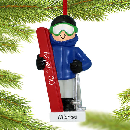Skiing Boy Ornament
