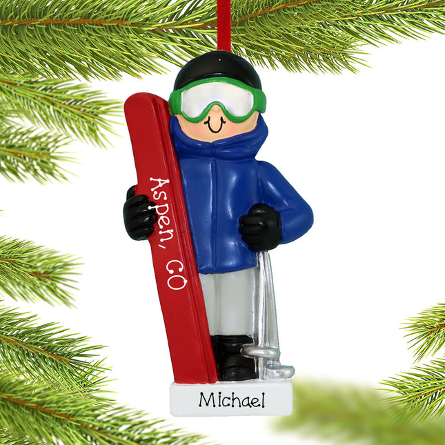 Skiing Boy Ornament