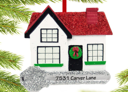 decorative personalized new home christmas ornament – Christmas ornament, holiday tree decoration or gift