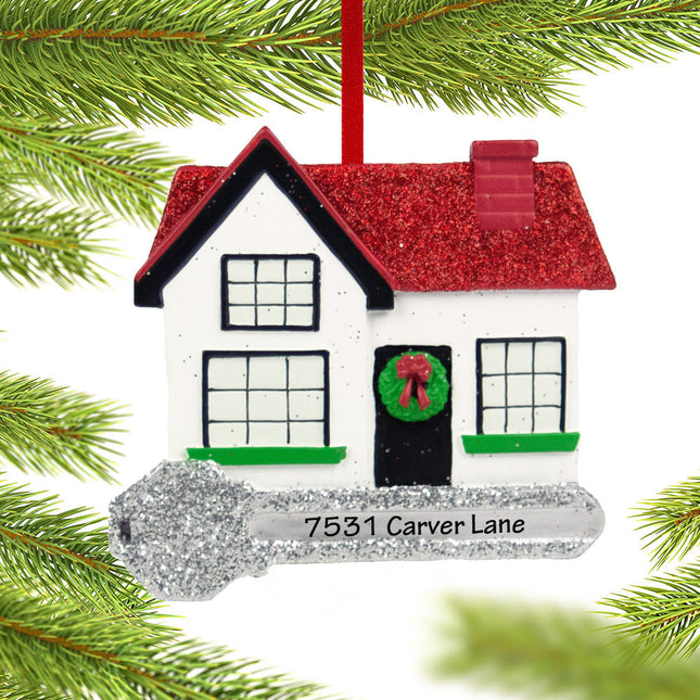 decorative personalized new home christmas ornament – Christmas ornament, holiday tree decoration or gift
