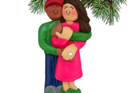 keepsake personalized engagement couple christmas ornament – Christmas ornament, holiday tree decoration or gift