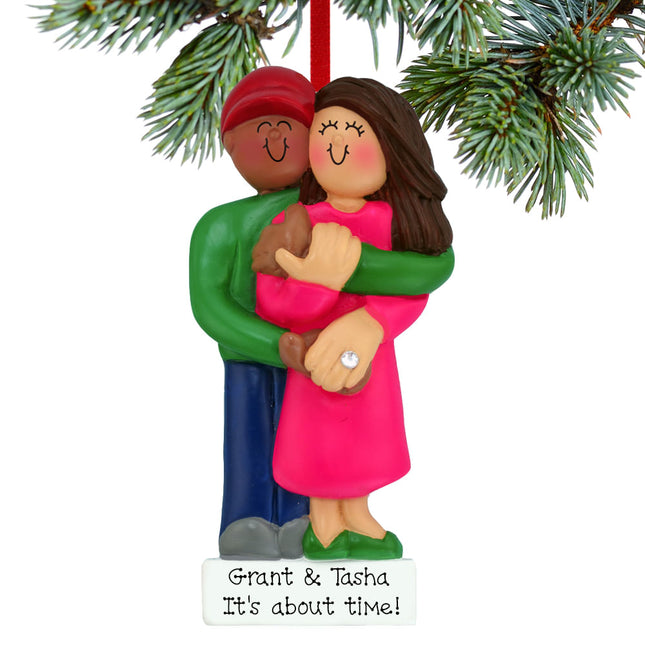 keepsake personalized engagement couple christmas ornament – Christmas ornament, holiday tree decoration or gift