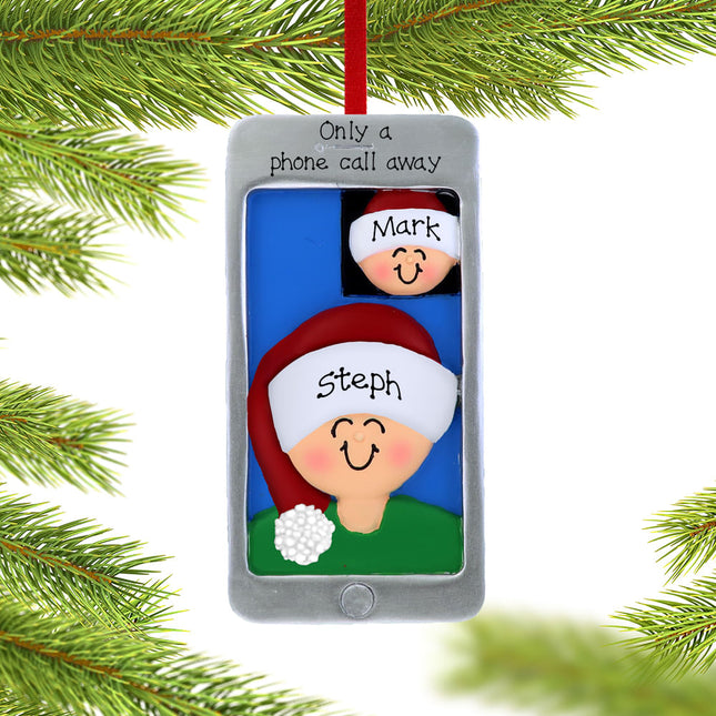 keepsake personalized facetime christmas ornament – Christmas ornament, holiday tree decoration or gift