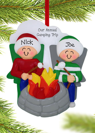 Firepit Couple Ornament  by ORNAMENT CENTRAL Ornament