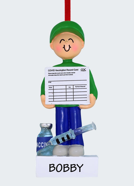 Covid-19 Vaccine Boy Ornament
