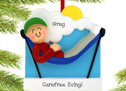 holiday personalized retirement man christmas ornament – Christmas ornament, holiday tree decoration or gift