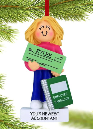 New Job Girl Ornament  by ORNAMENT CENTRAL Ornament