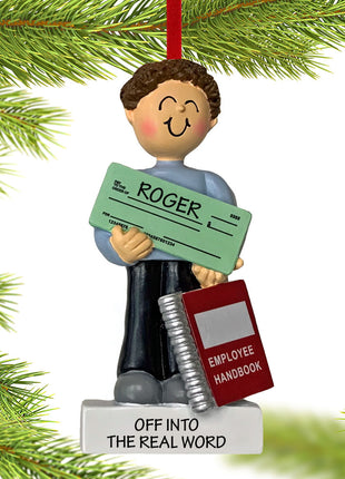 New Job Boy Ornament  by ORNAMENT CENTRAL Ornament