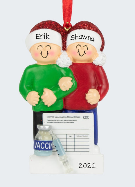 Vaccine Couple Ornament