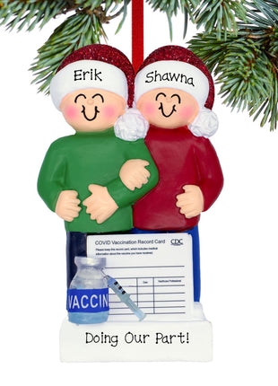 Vaccine Couple Ornament  by ORNAMENT CENTRAL Ornament