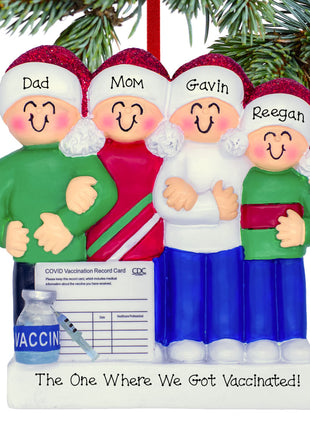 Vaccine Family of 4 Ornament  by ORNAMENT CENTRAL Ornament