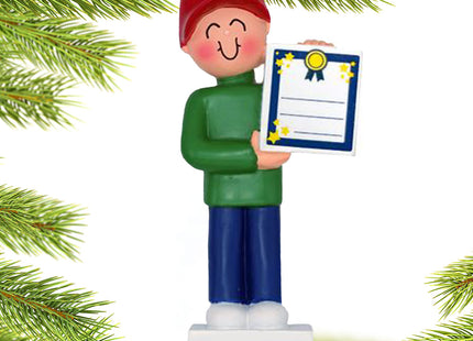 personalized personalized school award boy christmas ornament – Christmas ornament, holiday tree decoration or gift