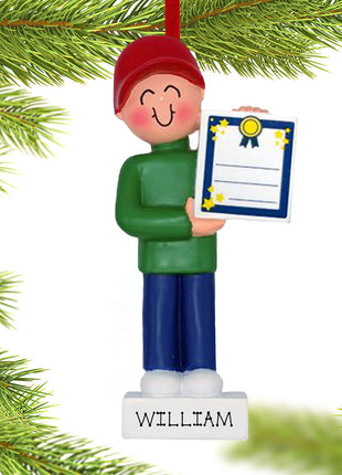 School Award Boy Ornament  by ORNAMENT CENTRAL Ornament