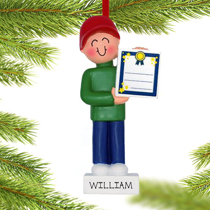 personalized personalized school award boy christmas ornament – Christmas ornament, holiday tree decoration or gift