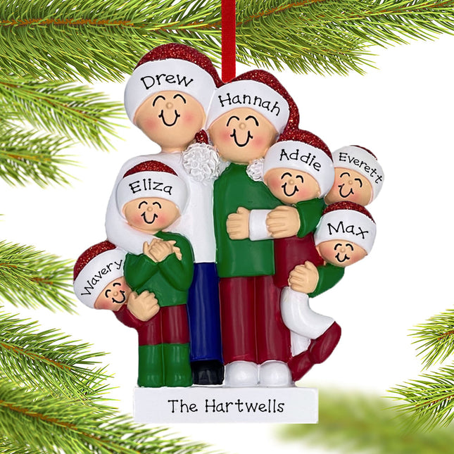 Family Of 7 Holiday Joy Ornament