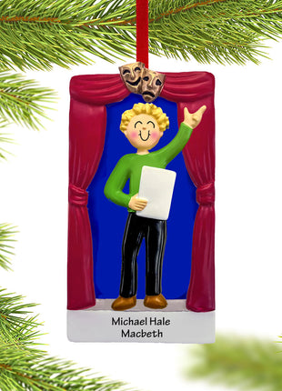 Actor on Stage Male Blonde Ornament  by ORNAMENT CENTRAL Ornament