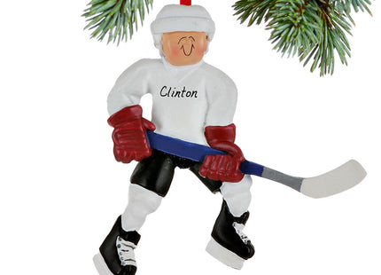 personalized personalized hockey player ready to score christmas ornament – Christmas ornament, holiday tree decoration or gi