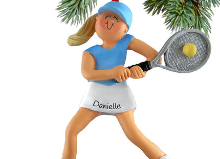 custom personalized tennis player girl christmas ornament – Christmas ornament, holiday tree decoration or gift