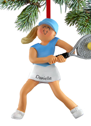 Tennis Player Girl Ornament  by ORNAMENT CENTRAL Ornament