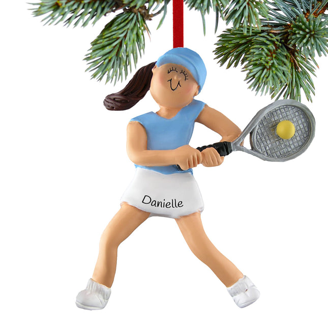 Tennis Player Girl Christmas Ornament
