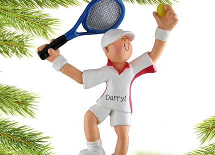 personalized personalized tennis player boy christmas ornament – Christmas ornament, holiday tree decoration or gift