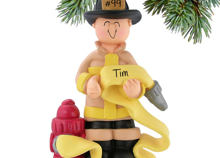 keepsake personalized firefighter christmas ornament – Christmas ornament, holiday tree decoration or gift