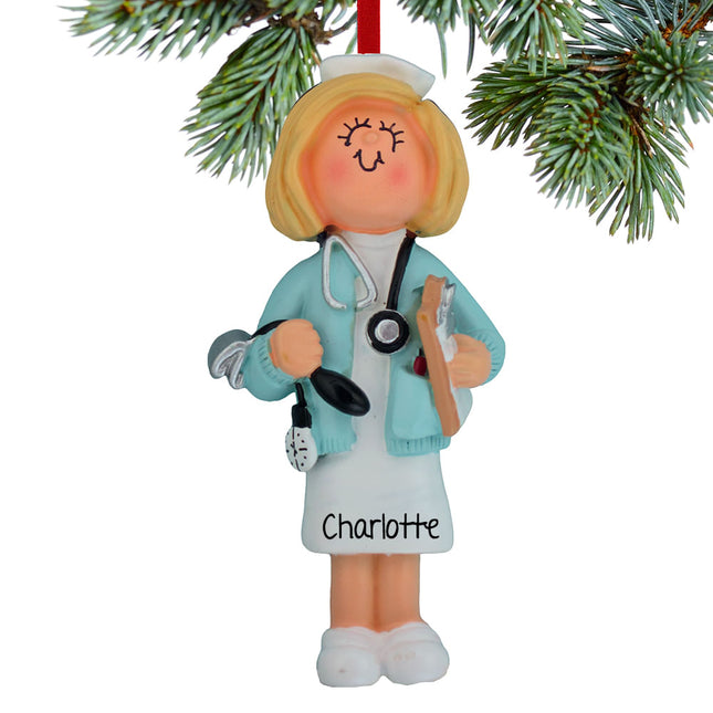 personalized personalized nurse christmas ornament – Christmas ornament, holiday tree decoration or gift