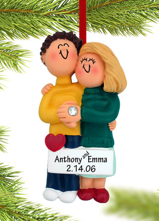 Engagement Couple Hugging Each Other Ornament  by ORNAMENT CENTRAL Ornament