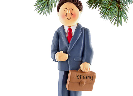 decorative personalized business male christmas ornament – Christmas ornament, holiday tree decoration or gift