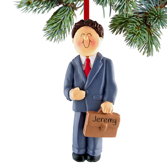 decorative personalized business male christmas ornament – Christmas ornament, holiday tree decoration or gift
