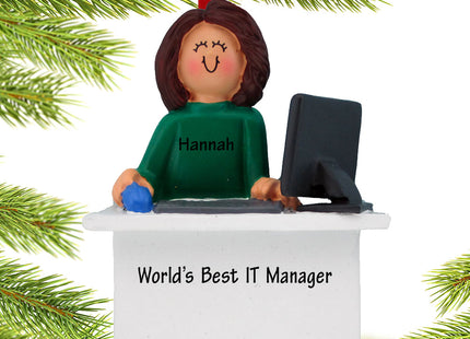 keepsake personalized computer male christmas ornament – Christmas ornament, holiday tree decoration or gift