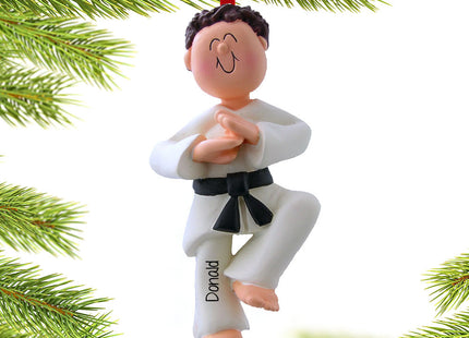 personalized personalized karate male christmas ornament – Christmas ornament, holiday tree decoration or gift