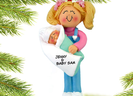 keepsake big sister holding baby christmas ornament – Christmas ornament, holiday tree decoration or gift