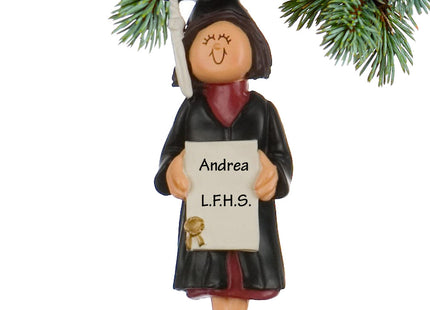 keepsake personalized graduate female christmas ornament – Christmas ornament, holiday tree decoration or gift